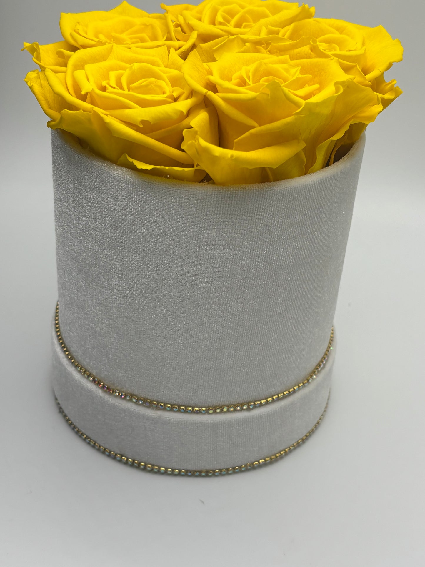 Forever roses 6pc in velvet box with rhinestone adornment